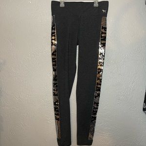 Pink by Victoria Secret Sequin Leggings size M